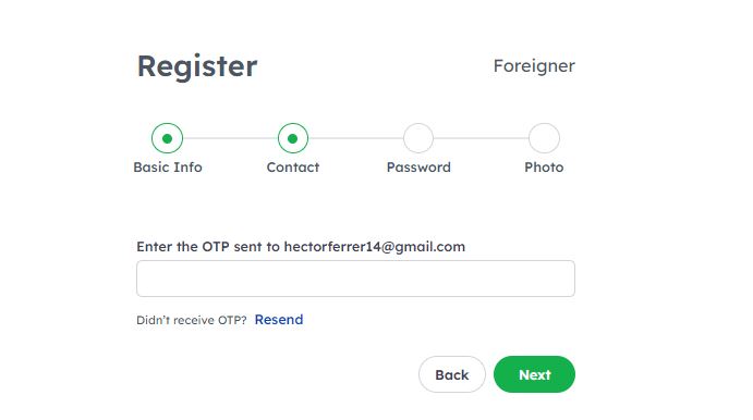 Register eCitizen visado Kenia Paso 3