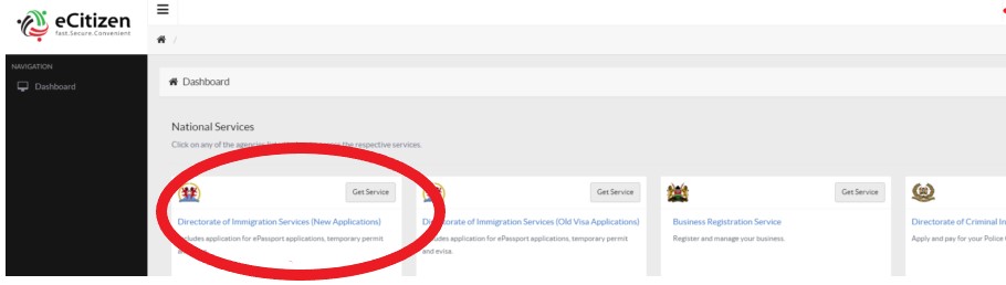 Register eCitizen visado Kenia Paso 4